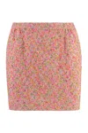 Alfieri &amp; St.john Boucle Knit Skirt In Multicolor