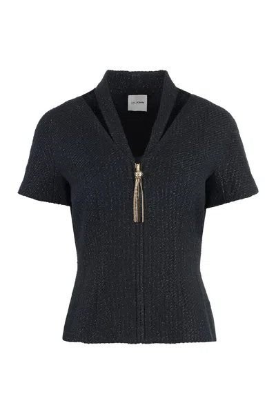 Alfieri &amp; St.john Cotton Blouse In Black