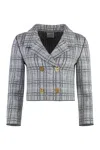 Alfieri &amp; St.john Double Breasted Blazer In Multicolor