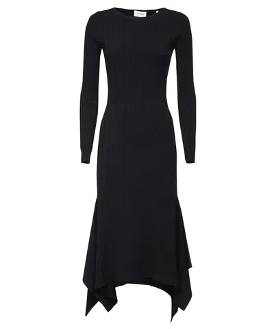 Alfieri &amp; St.john Knitted Long Dress In Black