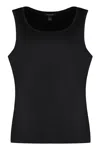 Alfieri &amp; St.john Knitted Wool-blend Top In Black