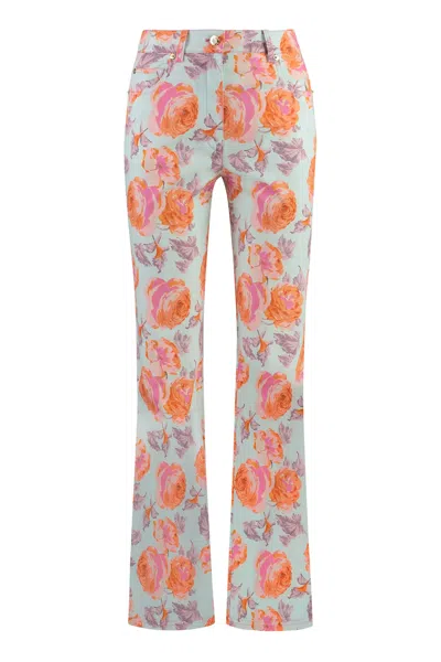 Alfieri &amp; St.john Printed Cotton Trousers In Multicolor