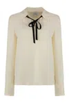 Alfieri &amp; St.john Silk Blouse In Ivory