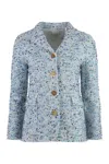Alfieri &amp; St.john Tweed Blazer In Multicolor