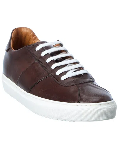 Alfonsi Milano Leather Sneaker In Brown
