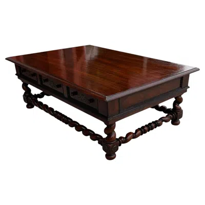 Pre-owned Alfonso Marina Ebanista Castello Coffee Cocktail Table In Brown