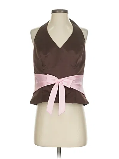 Pre-owned Alfred Angelo Sleeveless Blouse In Brown