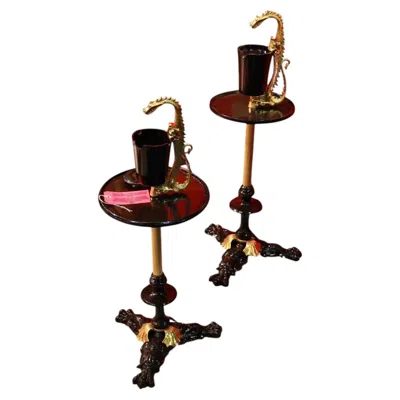 Pre-owned Alfred Dunhill A Striking And Unusual Pair Of Early 20th Century  Dragon-form Smo In Black