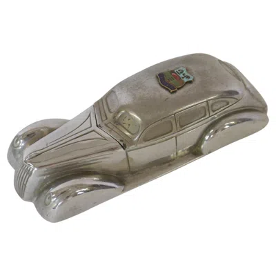 Pre-owned Alfred Dunhill Art Deco Chrome Streamlined Car Trinket Box 1930s In Gray
