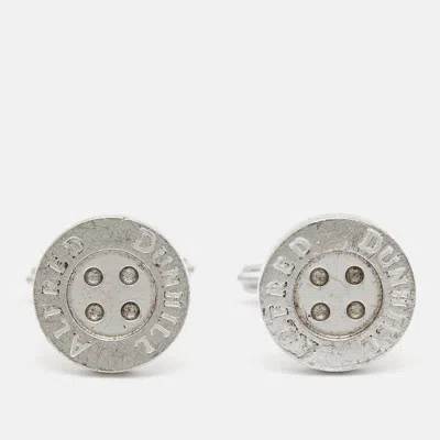 Pre-owned Alfred Dunhill Button Sterling Silver Cufflinks