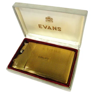 Pre-owned Alfred Dunhill Evans Gold Toned Cigarette Case And Lighter In The Style Of Dunhill