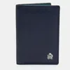 ALFRED DUNHILL NAVY LEATHER LOGO BIFOLD CARD CASE
