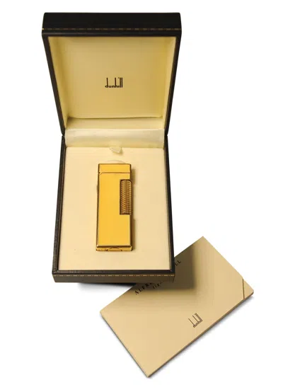 Pre-owned Alfred Dunhill Red Lacquer Rollagas Lighter, Gold Plate, 1980s Boxed Serviced