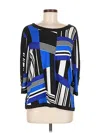Alfred Dunner 3/4 Sleeve Blouse In Blue