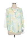 Alfred Dunner 3/4 Sleeve Blouse In Green