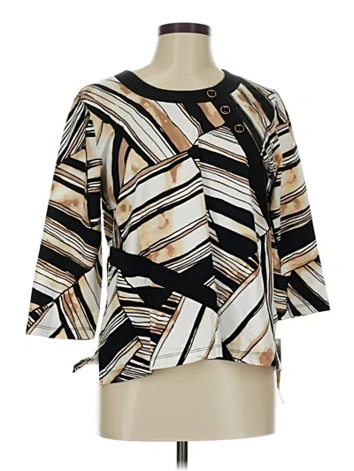 Pre-owned Alfred Dunner 3/4 Sleeve Blouse In Ivory