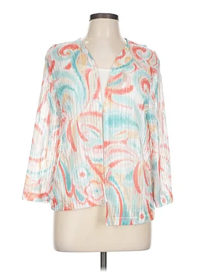 Pre-owned Alfred Dunner 3/4 Sleeve Blouse In White
