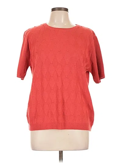 Pre-owned Alfred Dunner 3/4 Sleeve T-shirt In Red