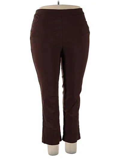 Pre-owned Alfred Dunner Active Pants In Brown