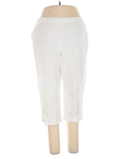 Pre-owned Alfred Dunner Active Pants In White