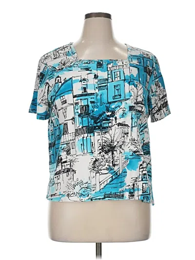 Pre-owned Alfred Dunner Active T-shirt In Blue