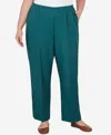 Alfred Dunner Alf Dunner Plus Size Classic Full Elastic Mid Rise Average Length Pant In Pine