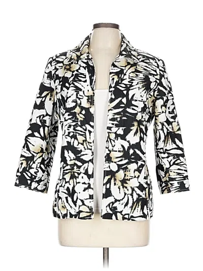 Pre-owned Alfred Dunner Blazer Jacket In Black