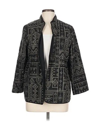 Pre-owned Alfred Dunner Blazer Jacket In Black