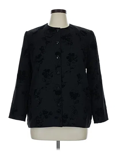 Pre-owned Alfred Dunner Blazer Jacket In Black