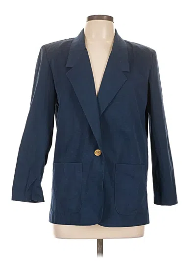 Pre-owned Alfred Dunner Blazer Jacket In Blue