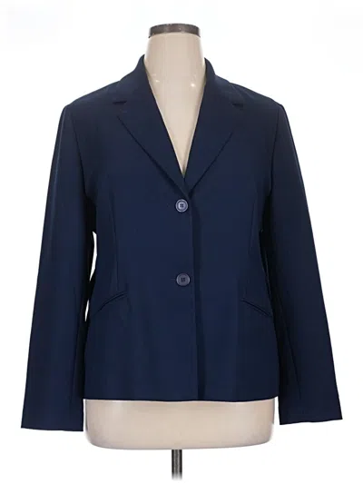 Pre-owned Alfred Dunner Blazer Jacket In Blue