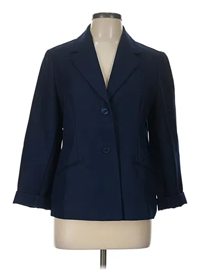 Pre-owned Alfred Dunner Blazer Jacket In Blue