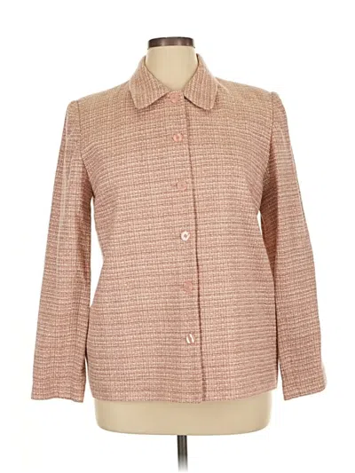 Pre-owned Alfred Dunner Blazer Jacket In Brown