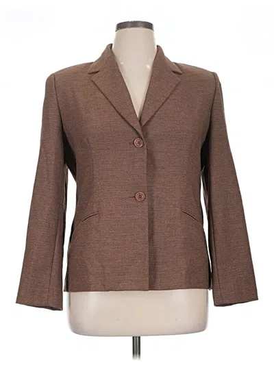 Pre-owned Alfred Dunner Blazer Jacket In Brown