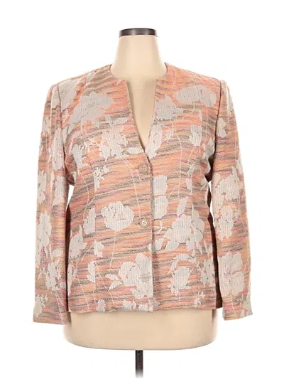 Pre-owned Alfred Dunner Blazer Jacket In Gold