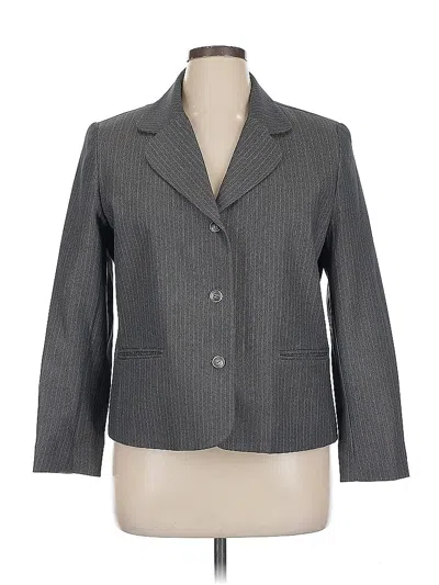 Pre-owned Alfred Dunner Blazer Jacket In Gray