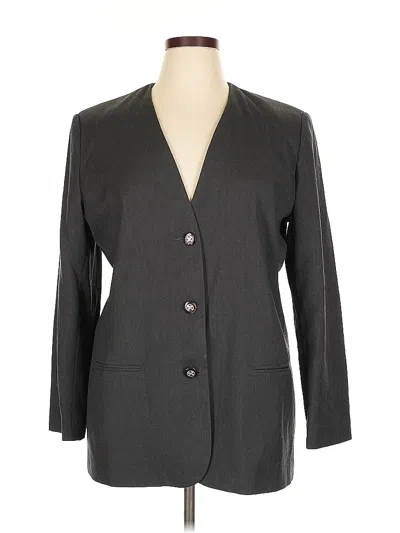 Pre-owned Alfred Dunner Blazer Jacket In Gray