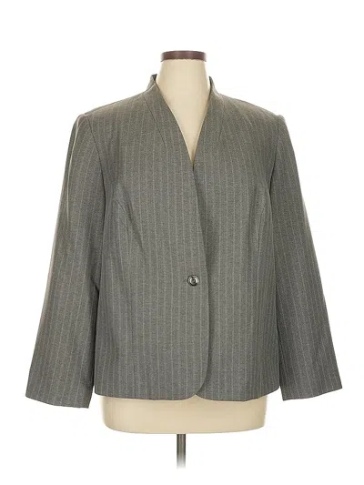 Pre-owned Alfred Dunner Blazer Jacket In Gray