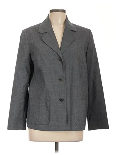 Pre-owned Alfred Dunner Blazer Jacket In Gray