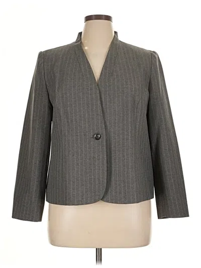 Pre-owned Alfred Dunner Blazer Jacket In Gray