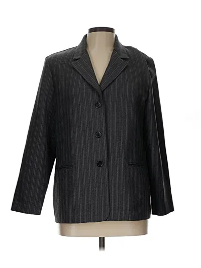 Pre-owned Alfred Dunner Blazer Jacket In Gray