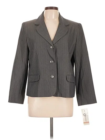 Alfred Dunner Blazer Jacket In Gray