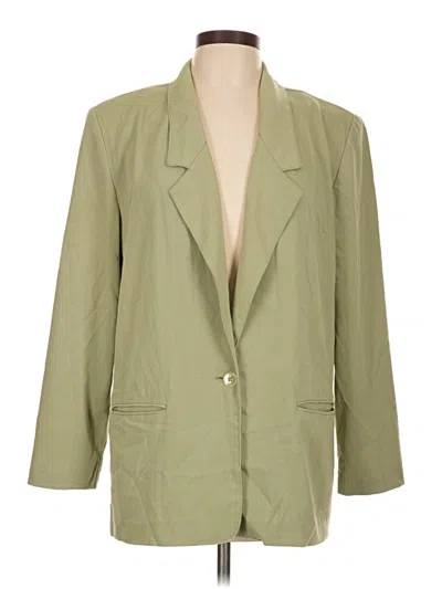 Pre-owned Alfred Dunner Blazer Jacket In Green