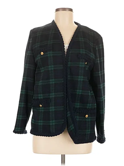 Pre-owned Alfred Dunner Blazer Jacket In Green