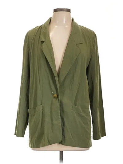 Pre-owned Alfred Dunner Blazer Jacket In Green