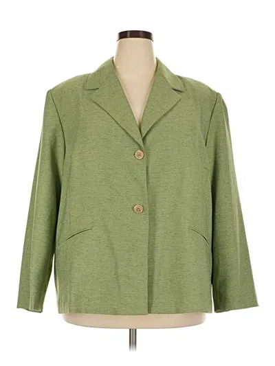 Pre-owned Alfred Dunner Blazer Jacket In Green