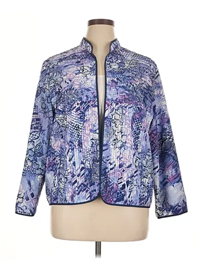 Pre-owned Alfred Dunner Blazer Jacket In Purple