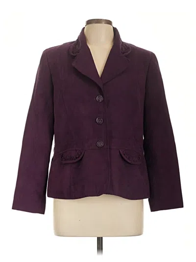 Pre-owned Alfred Dunner Blazer Jacket In Purple