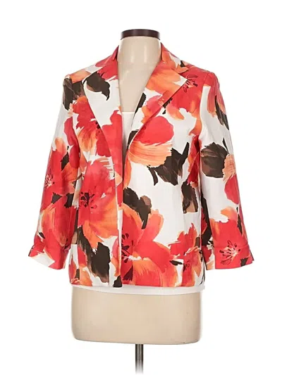 Pre-owned Alfred Dunner Blazer Jacket In Red