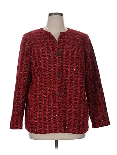 Pre-owned Alfred Dunner Blazer Jacket In Red